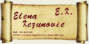 Elena Kezunović vizit kartica
